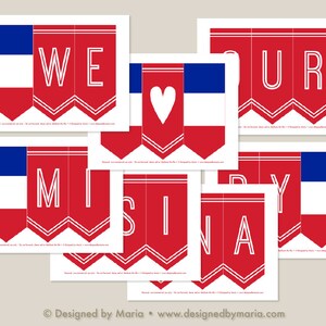 France Mission Farewell or Homecoming Banner Printable: Missionary Party Decoration Download LDS Flag Bunting Decor, Latter-day Saint