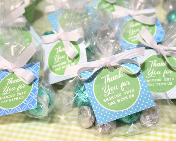 Thank You Tags Printable for Boy Baby Blessing, Christening or