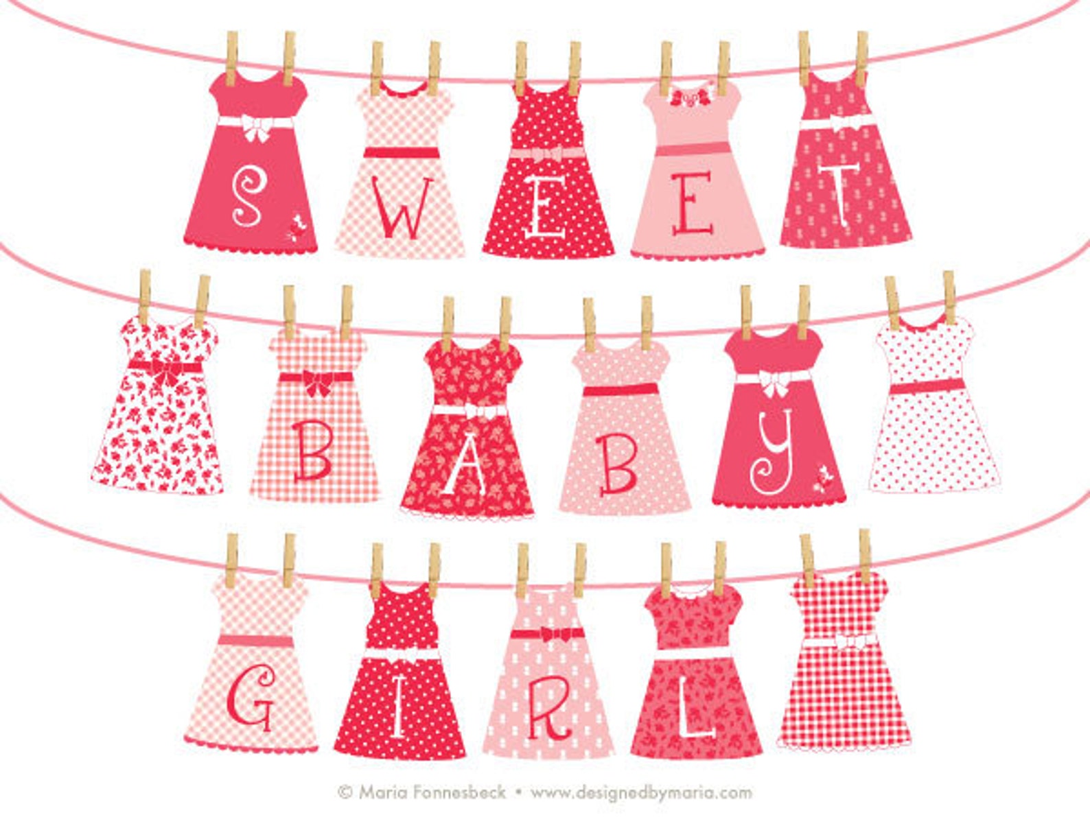 Sweet Baby Girl Birthday Banner - 60 Inch Pink & Gold Glitter Garland, Pre-Strung Party Decor - View #7