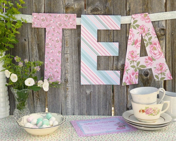 Tea Party Printable Set: Baby Shower, Bridal Shower, or Birthday