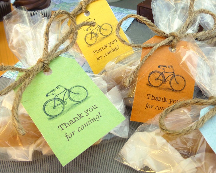 LDS Mission Thank You Favor Tag Party Printable - Bicycle Design for Missionary Farewell, Homecoming, Mission Reveal Party for Elder, Sister