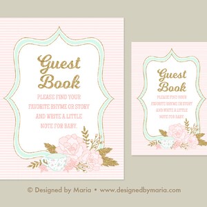 Guest Book Instructions for Baby Shower - Sign Write in Children's Book ...