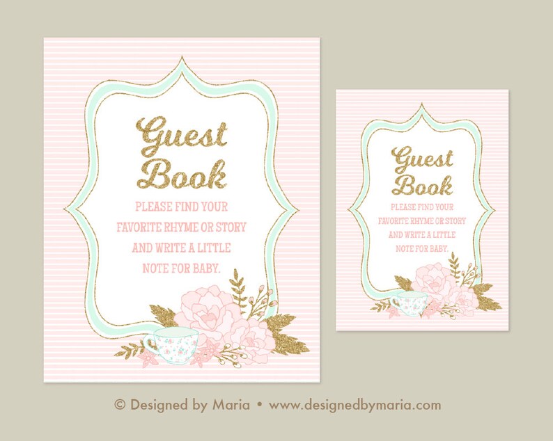 Guest Book Instructions For Baby Shower Sign Write In Etsy