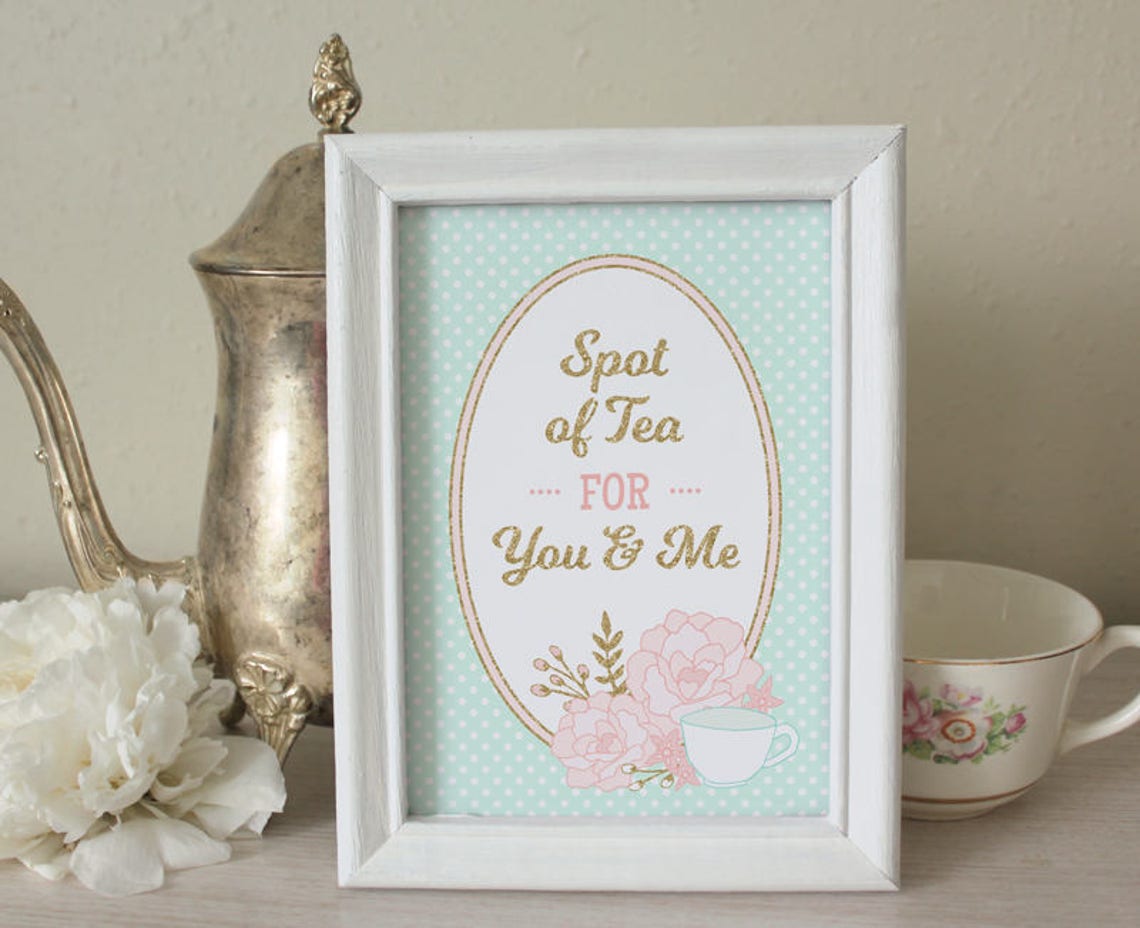 Decorations for Tea Party Birthday Party: Printable | Etsy