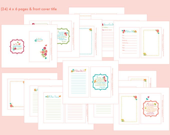 LDS Baptism Memory Book PRINTABLES 4x6 Size Etsy