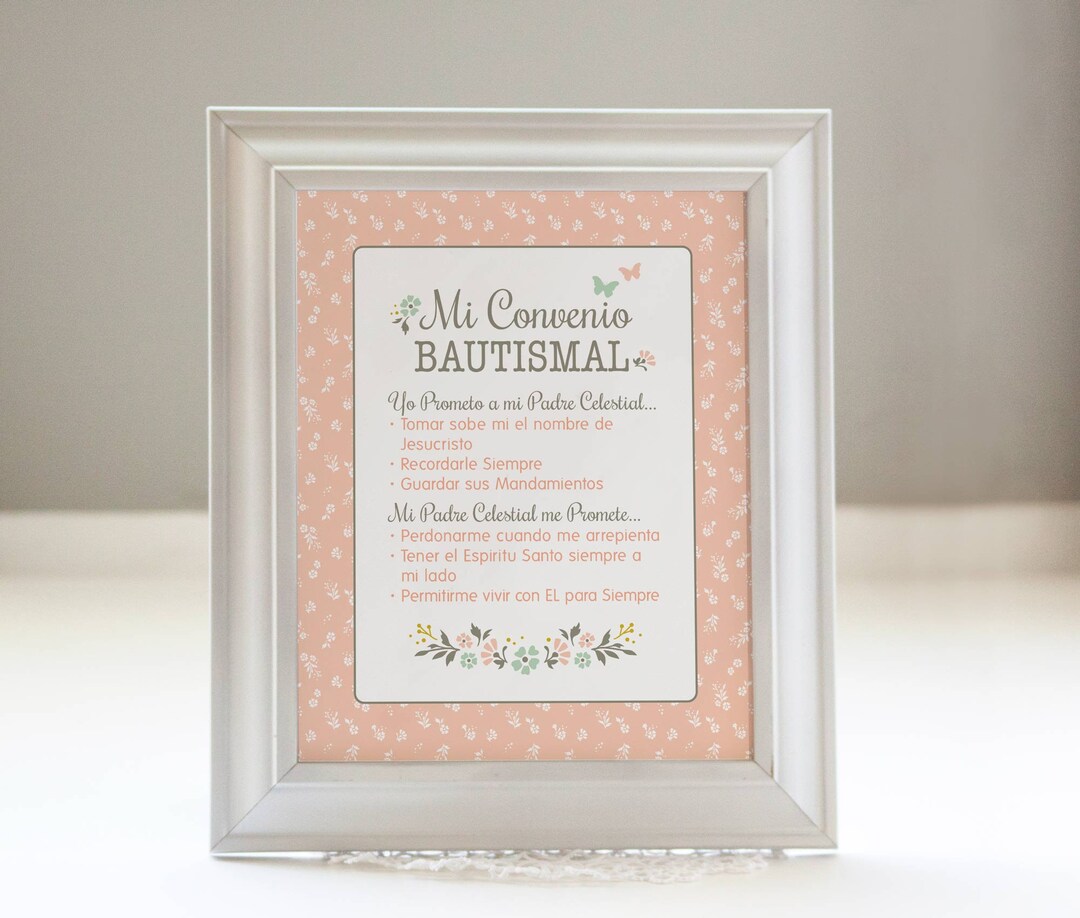 Spanish LDS Baptismal Covenant Printable Art Sign Latterday Etsy