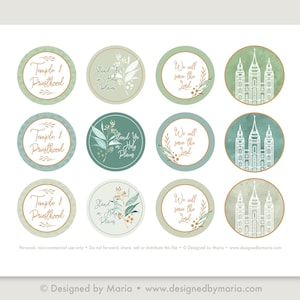 LDS Temple and Priesthood Preview Preparation Meeting Cupcake Toppers ...