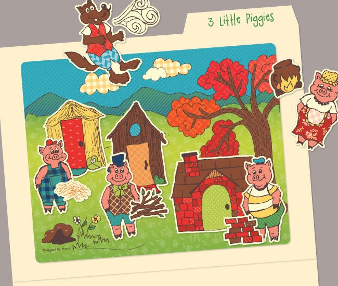 3 Little Pigs Story Printables: File Folder Game or Preschool Activity 3 Little Pigs Story Printables: File Folder Game or Preschool Activity