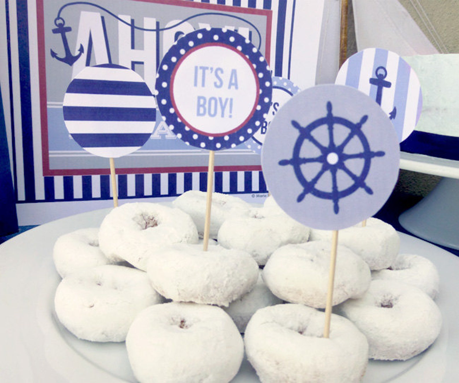 Ahoy It's a Boy Party Printable Set: Nautical Baby Boy | Etsy