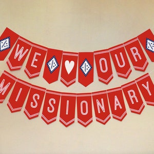 Arkansas Mission Farewell or Homecoming Banner Printable: Missionary Party Decoration Download - LDS Flag Bunting Decor, Latter-day Saint