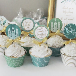 LDS Temple and Priesthood Preview Preparation Meeting Cupcake Toppers Printable: 2&quot; Party Circles Stand in Holy Places, Temple Decoration