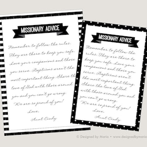 Tarjetas de consejos misionales SUD imprimibles en negro: los invitados escriben su testimonio, pensamientos y sentimientos para un gran recuerdo, recuerdo y recuerdos