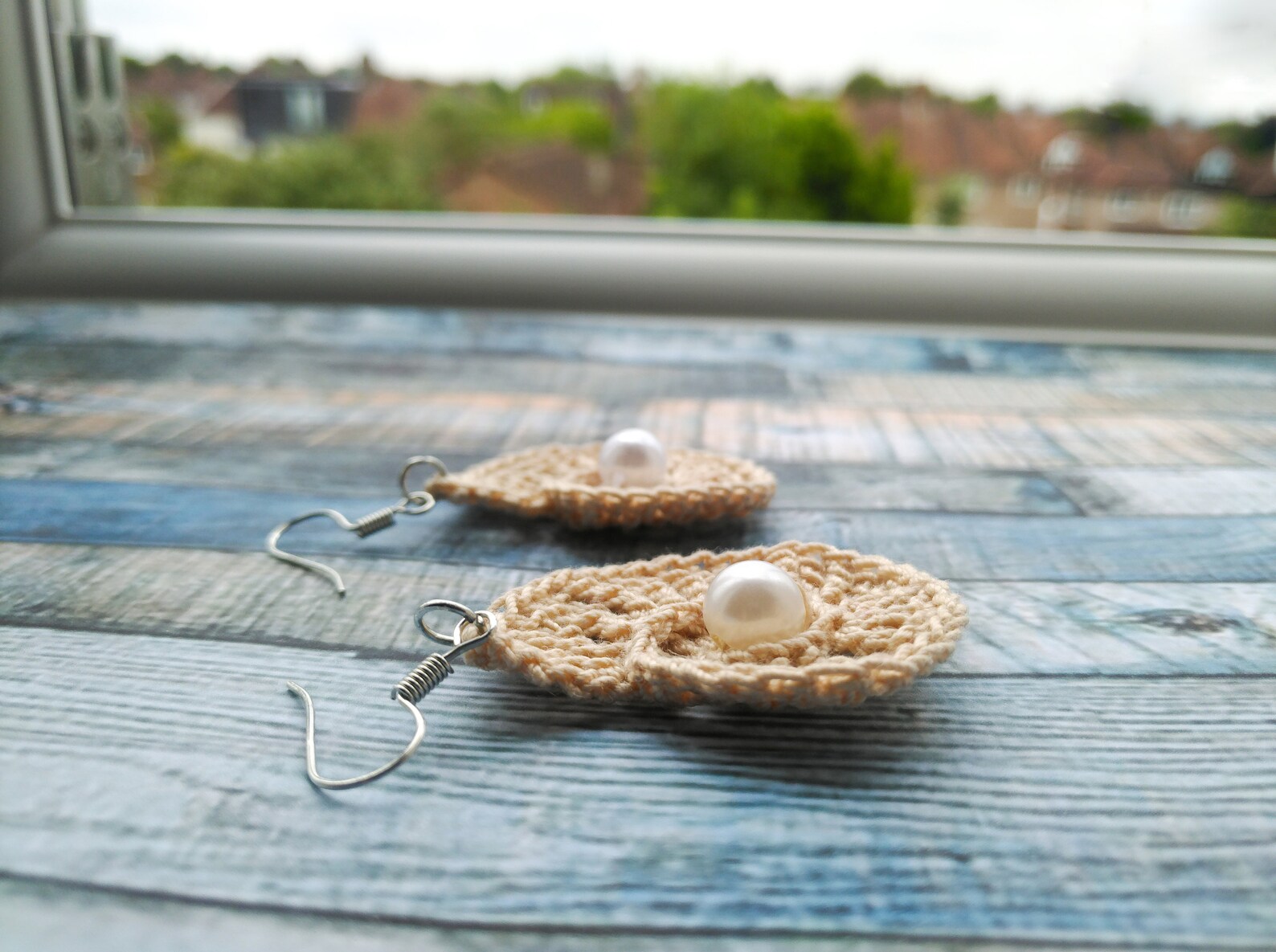 Crochet Seashell Earrings 100 Cotton Beach Wear Etsy New Zealand