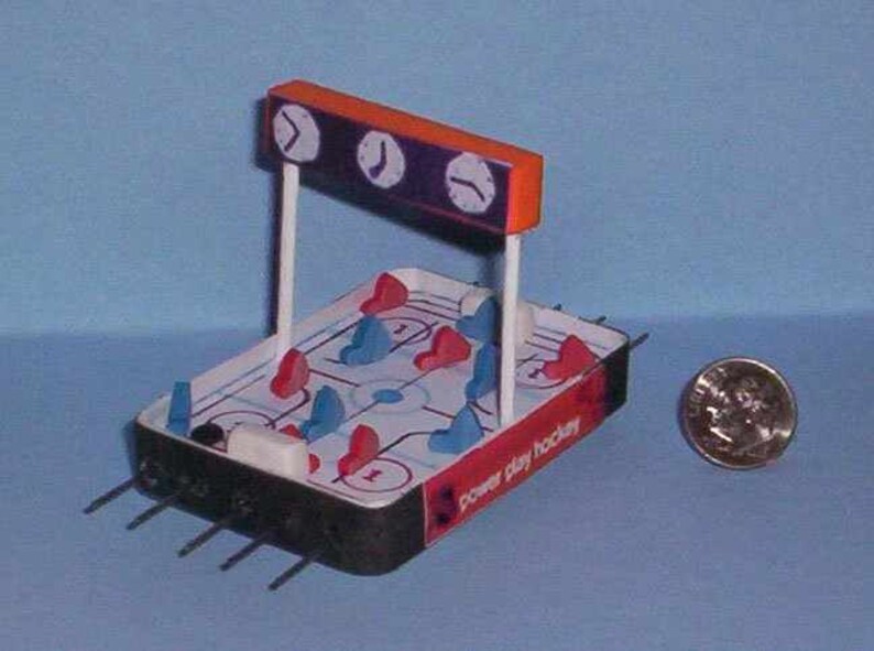 Dollhouse Miniature Vintage Coleco Power Play Table Hockey Etsy