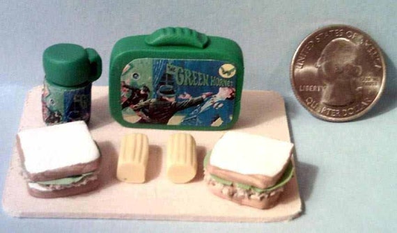1/6 Scale Vintage Lunch Box Set the Green Hornet - Etsy