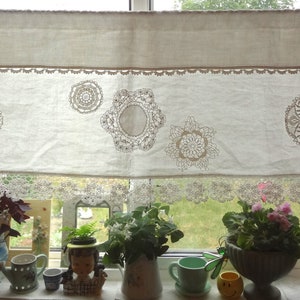 Window Valance Topper from Upcycled Vintage Shabby Country Chic - by Atlantic Rock Threads