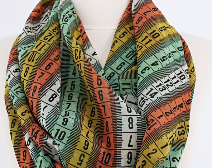 Hand Knitted Measuring Tape Scarf Etsy