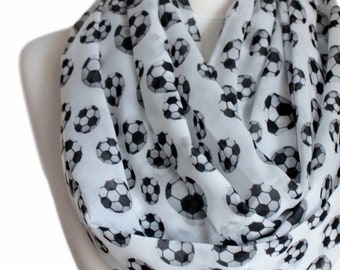 Football Pattern Infinity Scarf Circle scarf spring - fall - summer - winter fashion