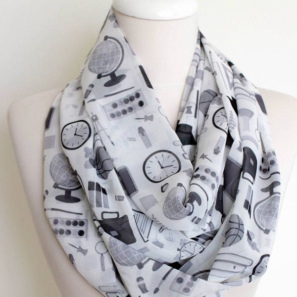 School Education Infinity scarf Geek item Circle scarf spring fall summer winter fashion student teacher gift