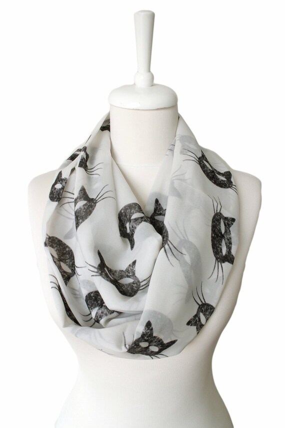 US SELLER long shawl circle loop cats pets animals lover infinity scarf