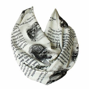 Louisa May Alcott Little Women Book Infinity Scarf Gift For Her Women Accessories literary gift librarian apparel cyber monday image 2