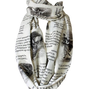 Louisa May Alcott Little Women Book Infinity Scarf Gift For Her Women Accessories literary gift librarian apparel cyber monday image 3