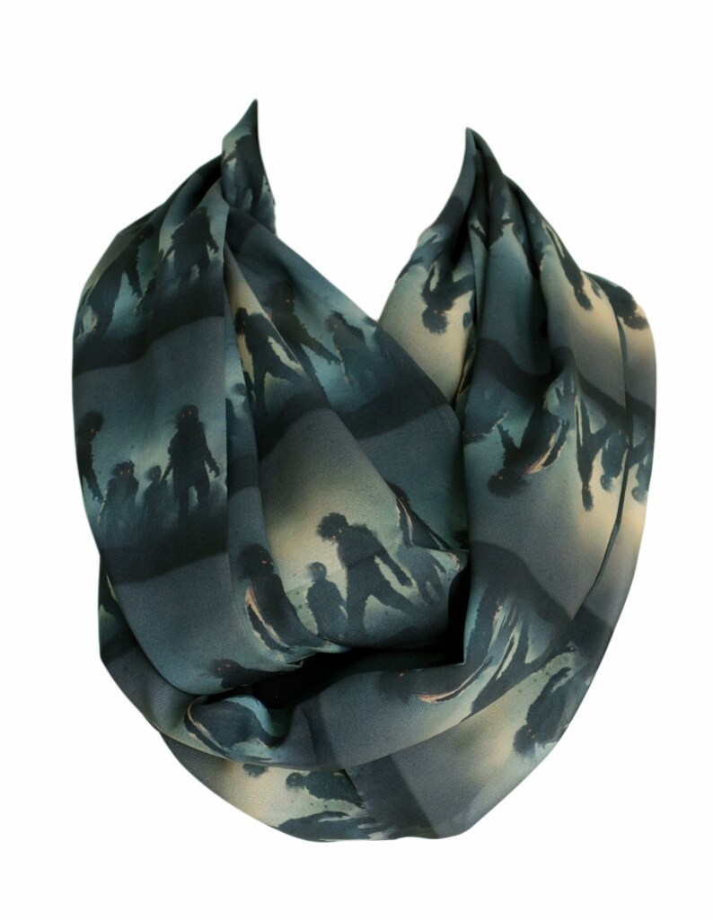 Zombie Infinity Scarf Circle Écharpe Écharpe Printemps Automne Hiver Mode d'été image 1