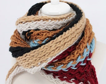 Hand gebreide wol oversized sjaal wrap winter mode voor haar