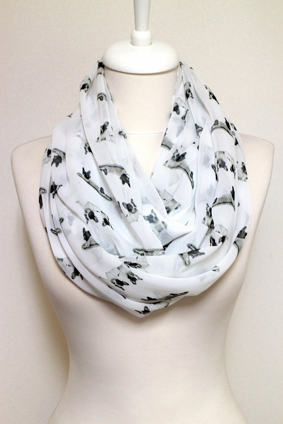 Franzosisch Bulldog Muster Schal Loop Schal Schals Tucher Etsy
