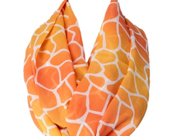 Giraffe Skin pattern Infinity scarf Animal Scarf Loop scarf Circle scarf Gift Ideas For Her Women Fashion Accessories