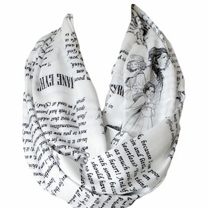 Reading Book Lover Shakespeare Books Infinity Scarf Romeo and Juliet Book Scarf Literary Scarf Teacher Gift