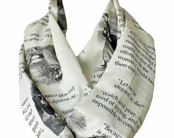 Louisa May Alcott Little Women Book Infinity Scarf Gift For Her Women Accessories literary gift librarian apparel cyber monday