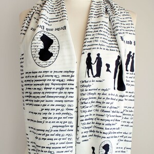 Pride and Prejudice Book Scarf Jane Austen Gift For Her Women Accessories Fall Winter Fashion literary gift librarian apparel black friday image 3