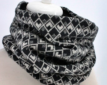 Reversible Knit Fabric & Fleece Double Layer Cowl Neckwarmer Scarf Collar  Winter Fashion For Him For Her Husband Dad Gift Men Accessories