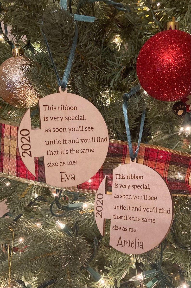 Personalized Height Memory Ornament ribbon Measurement - Etsy