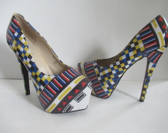 Bumper Multicolor Platform High Heels Size 11