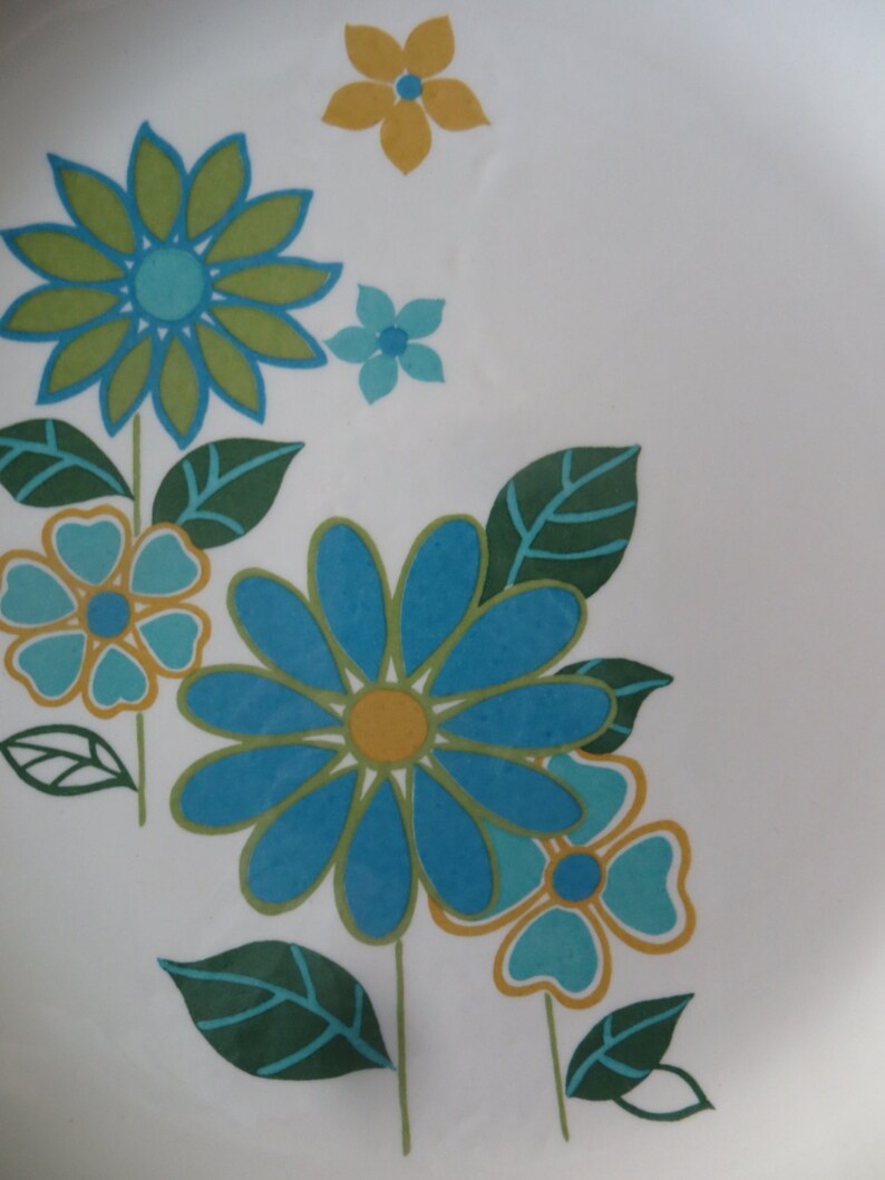 Rare Taylor Smith Taylor Lime Clarion 3 Dinner Plates 3 Salad Plates