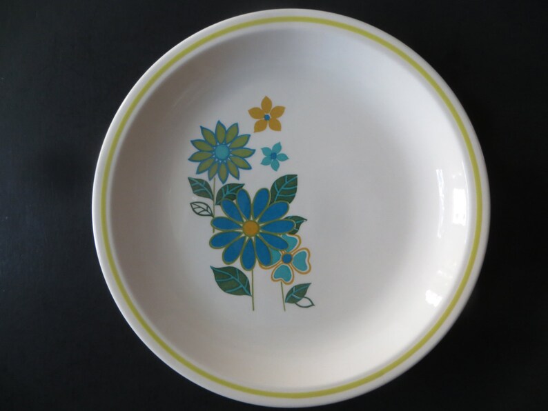 Rare Taylor Smith Taylor Lime Clarion 3 Dinner Plates 3 Salad Plates
