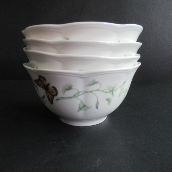 Lenox Butterfly Meadow Monarch Rice Bowls Set of 4