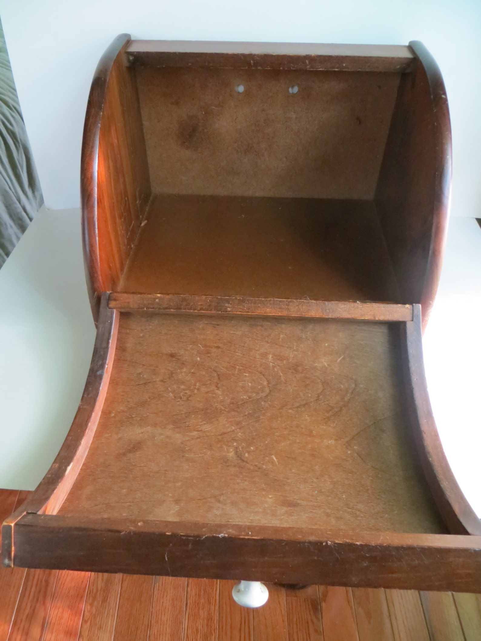 Vintage Cornwall Wooden Bread Box With Wheat Design Etsy