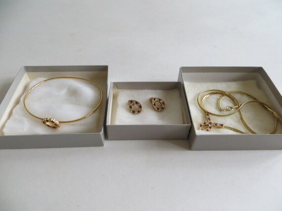 Avon Plaza Collection Red Simulated Ruby and Rhin… - image 3