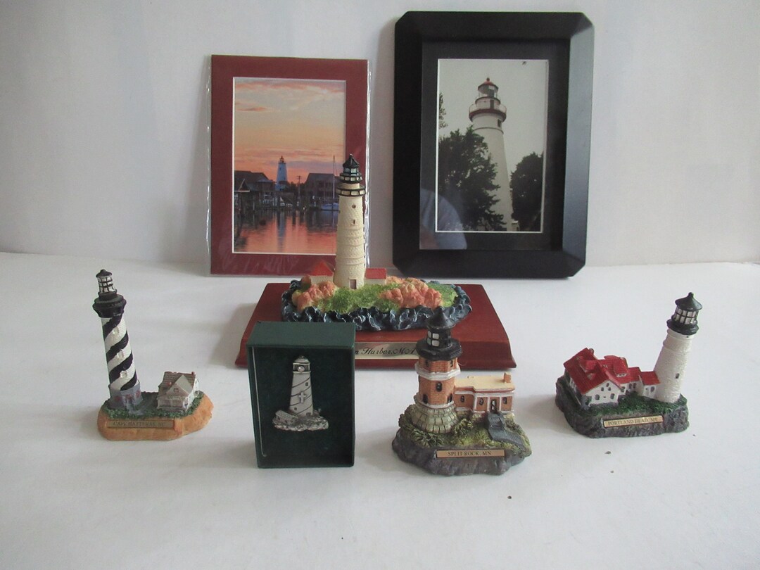 Seven Lighthouse Collectibles Figurines Lighthouse Pin Etsy