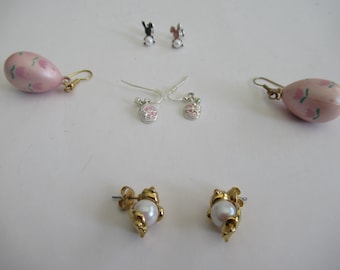 Easter Pierced Earrings 4 Pairs