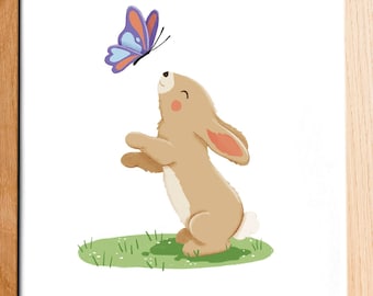 Bunny with butterfly