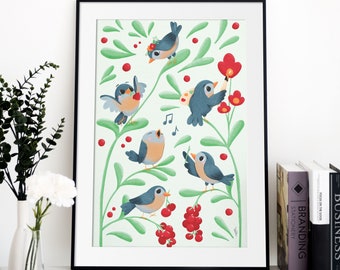 Birds of the Arts - Digital Download Illustration