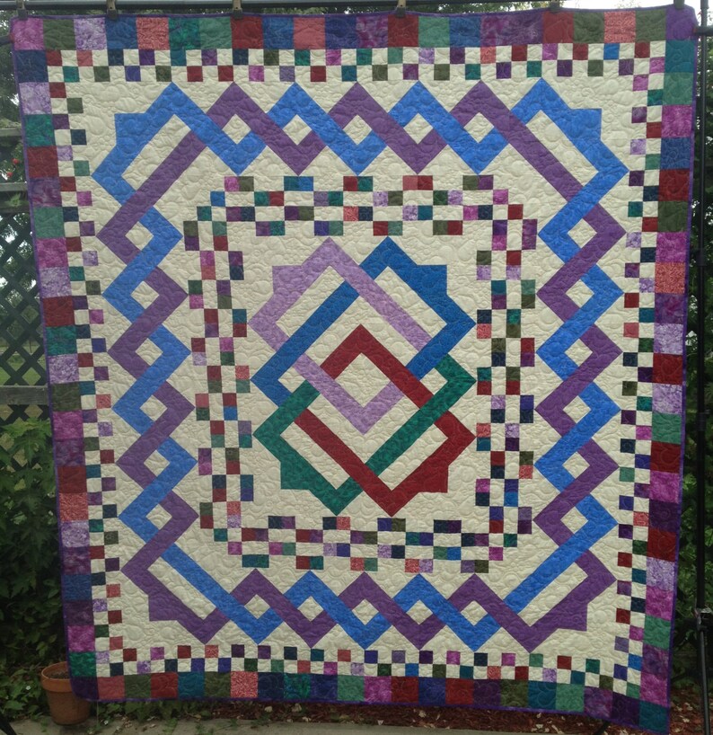 king pdf quilt pattern Buy 2Get 1 Free SALE MYSTICAL TWIST fullqueen size