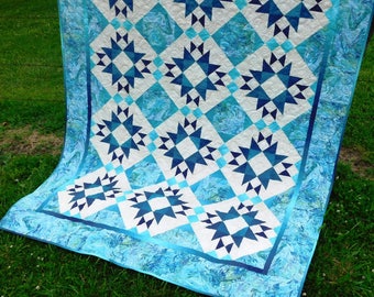 MIDNIGHT MAGIC, pdf quilt pattern, Throw, Twin, Queen & King sizes