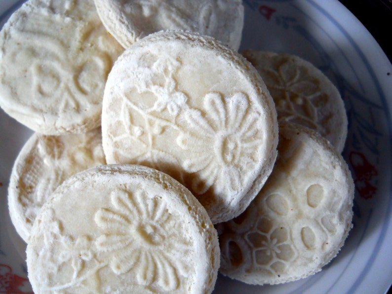 Set of 4 ceramic cookie stamps each made from a unique scrap Etsy