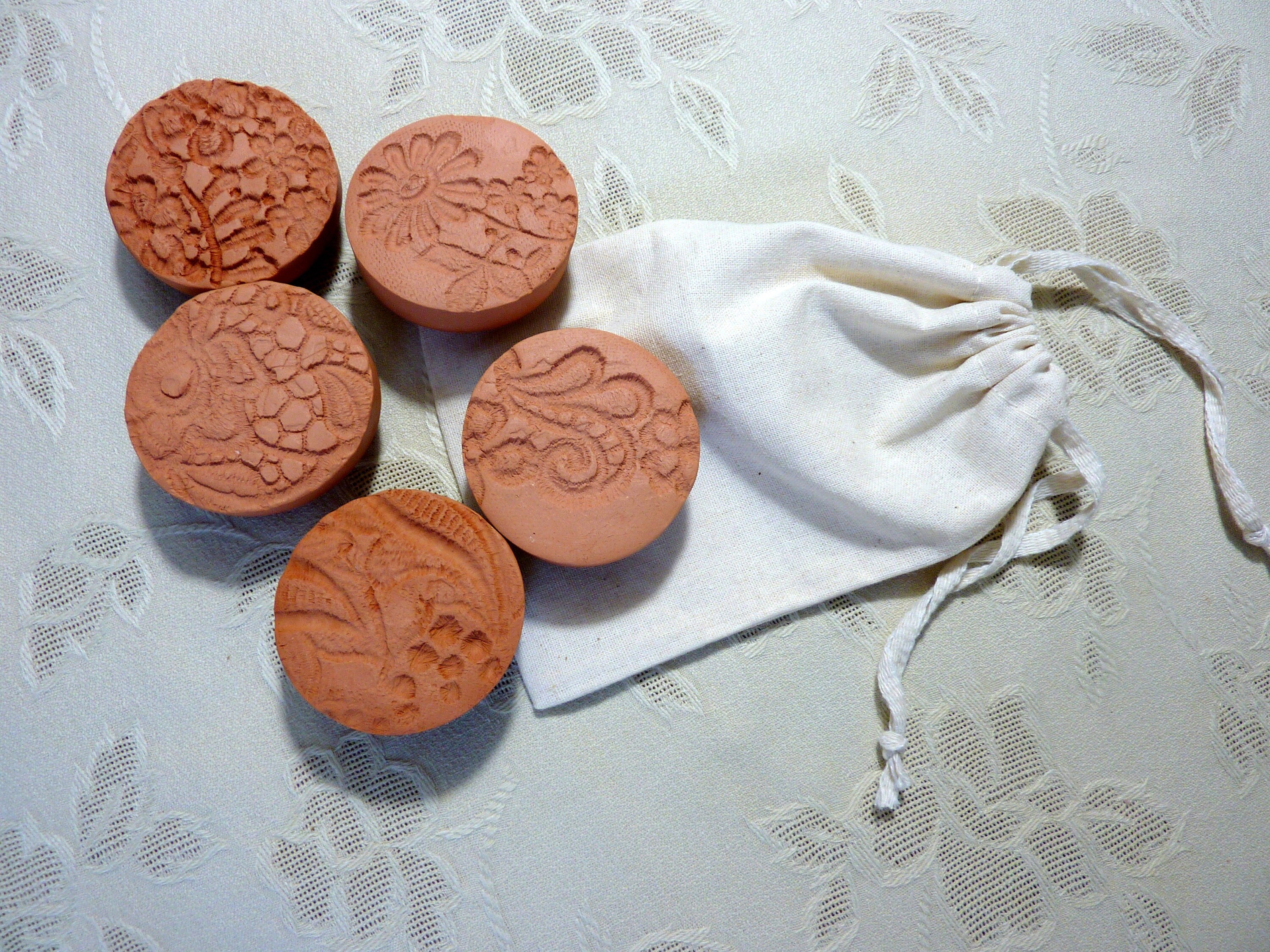 Set of five 2 ceramic cookie stamps each made from a Etsy