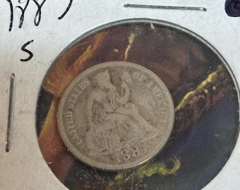 1887 s dime silver